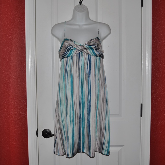 ANN TAYLOR LOFT Striped Empire Waist Slip Dress - Picture 7 of 7